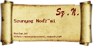 Szunyog Noémi névjegykártya